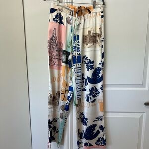 Colorful Graphic Print Pants